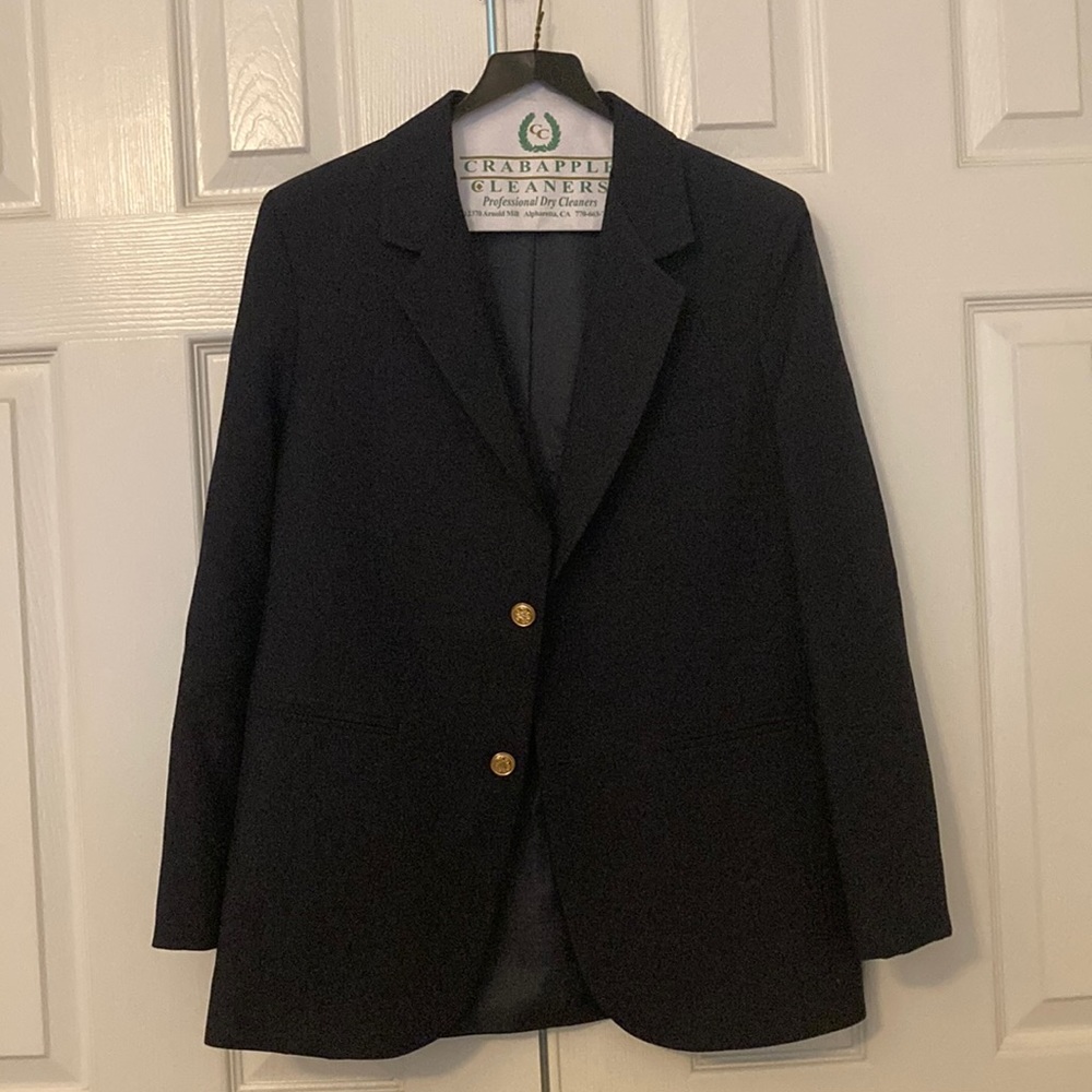 Boys Navy brass button blazer